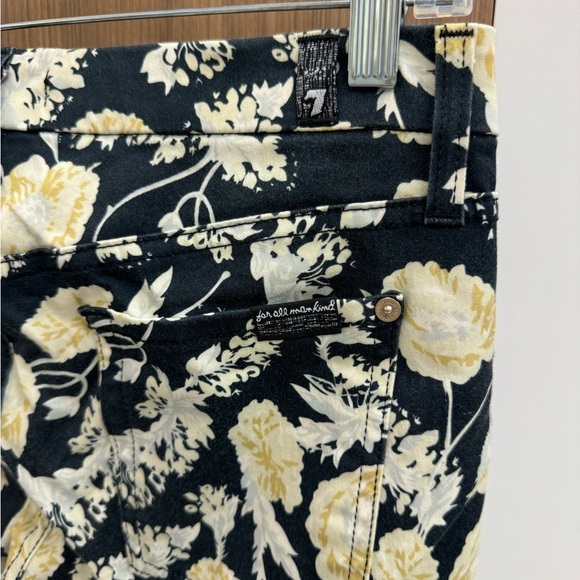 7 For all mankind‎ Floral Print Pants Yellow and Black Design - Picture 5 of 6